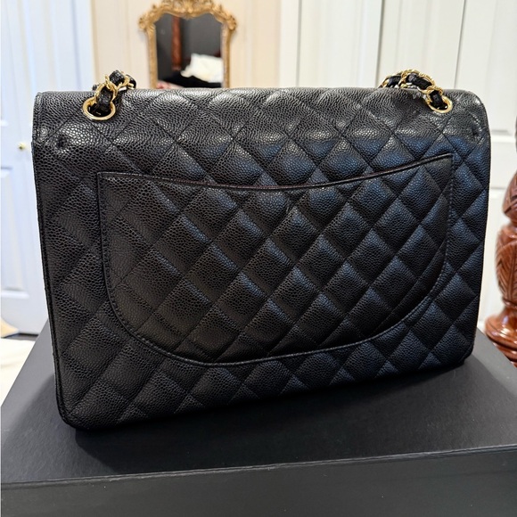 Chanel black caviar maxi flap - full set like new 2019 - Picture 3 of 16